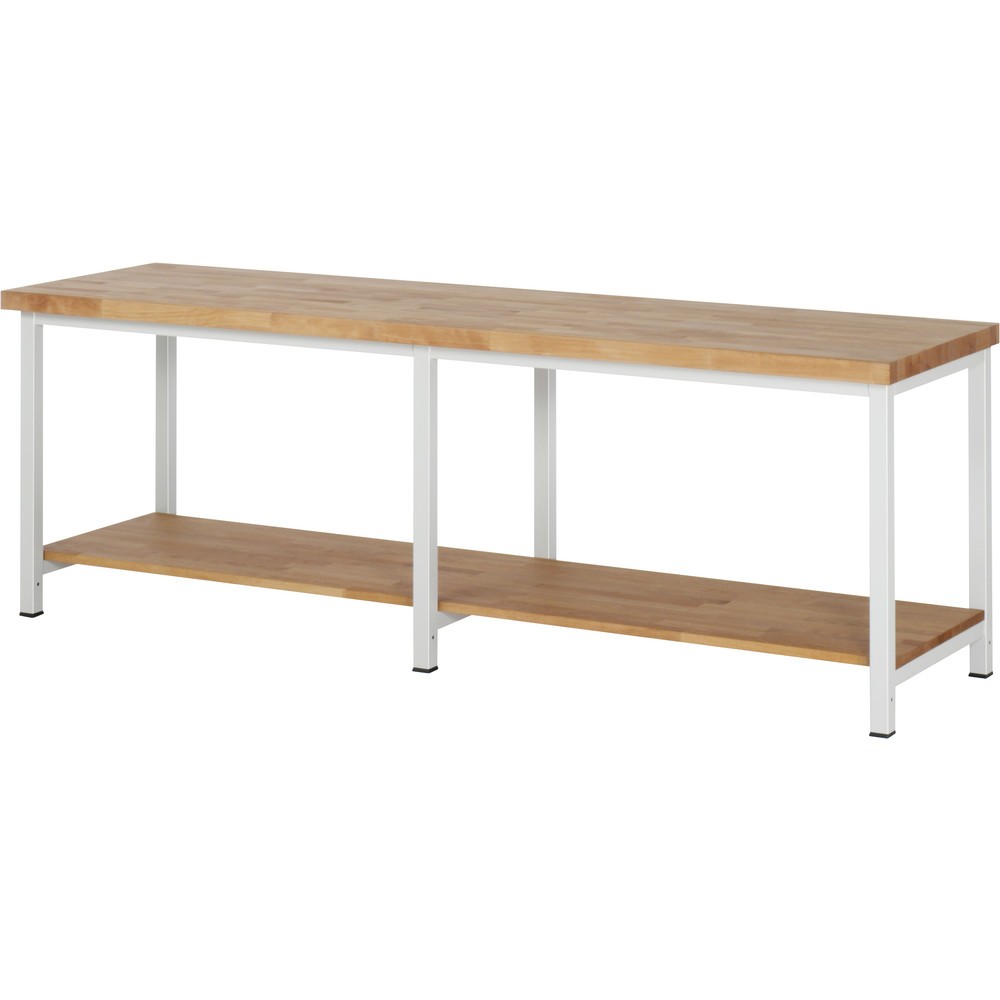 Immagine del prodotto: RAU Banco da lavoro Serie 8000, HxLxP 840-1.040 x 2.500 x 700 mm, piano di appoggio inferiore