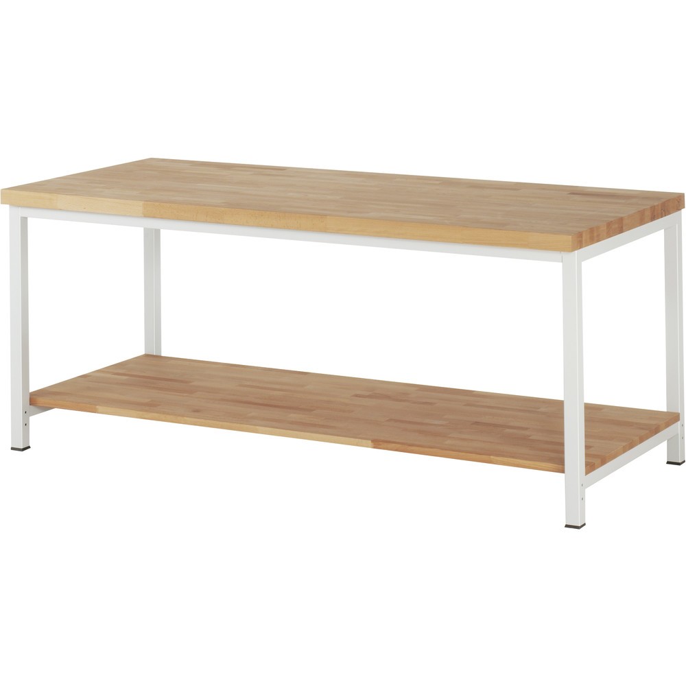 Immagine del prodotto n. 1: Banco da lavoro RAU serie 8000, 1 piano di appoggio in faggio massiccio, profondità 757 mm, AxLxP 840 x 2.000 x 900 mm