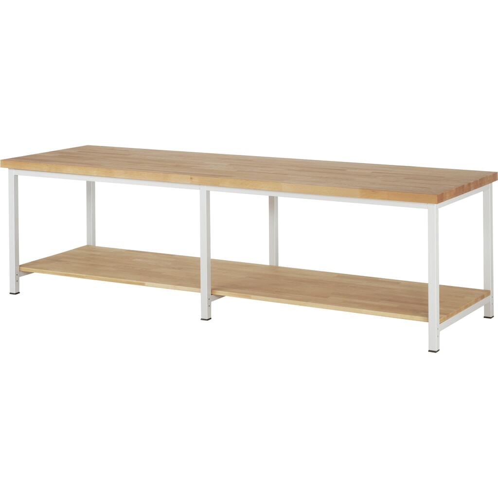 Immagine del prodotto n. 1: RAU Banco da lavoro Serie 8000, HxLxP 840-1.040 x 3.000 x 900 mm, piano di appoggio inferiore