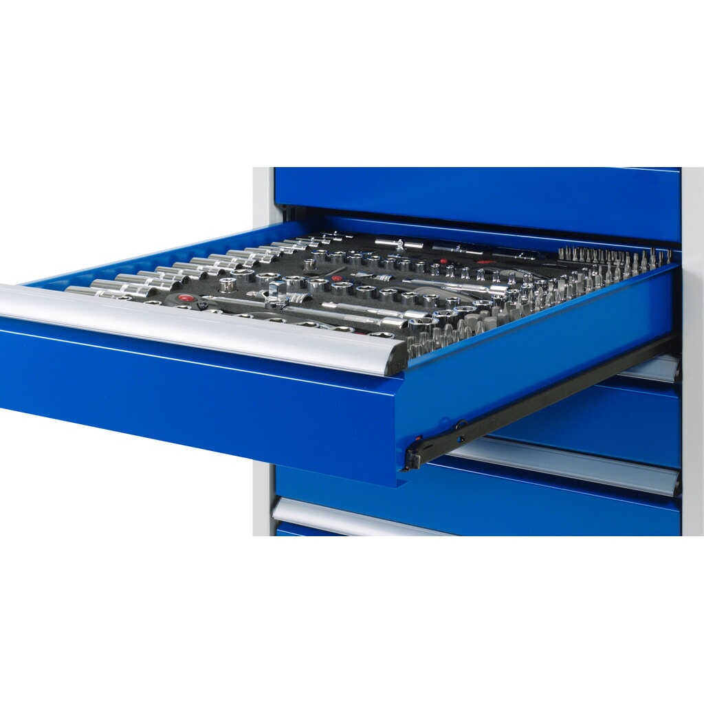 Banco da lavoro mobile RAU serie 8000, 1 contenitore doppio, 1 piano di appoggio, 1 anta battente, HxLxP 880-1.080 x 1.250 x 700 mm, 3 cassetti estraibili al 90% Immagine del prodotto n. 5: Banco da lavoro mobile RAU serie 8000, 1 contenitore doppio, 1 piano di appoggio, 1 anta battente, HxLxP 880-1.080 x 1.250 x 700 mm, 3 cassetti estraibili al 90%