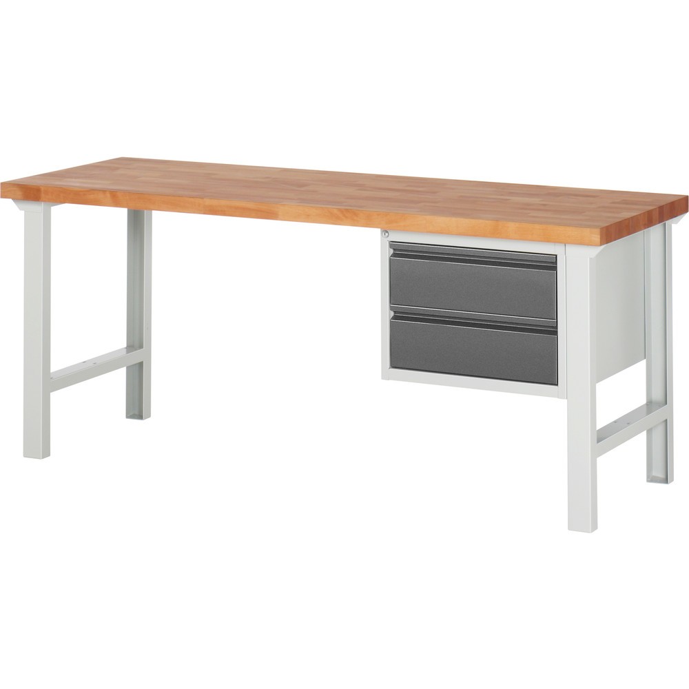 Immagine del prodotto: Banco da lavoro Steinbock®, con 2 cassetti, AxLxP 840 x 2.000 x 700 mm, RAL 7035/7016