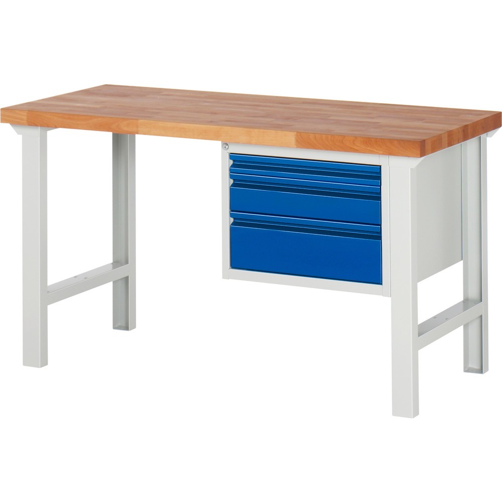 Immagine del prodotto: Banco da lavoro Steinbock®, con 3 cassetti, AxLxP 840 x 1.500 x 700 mm, RAL 7035/5010