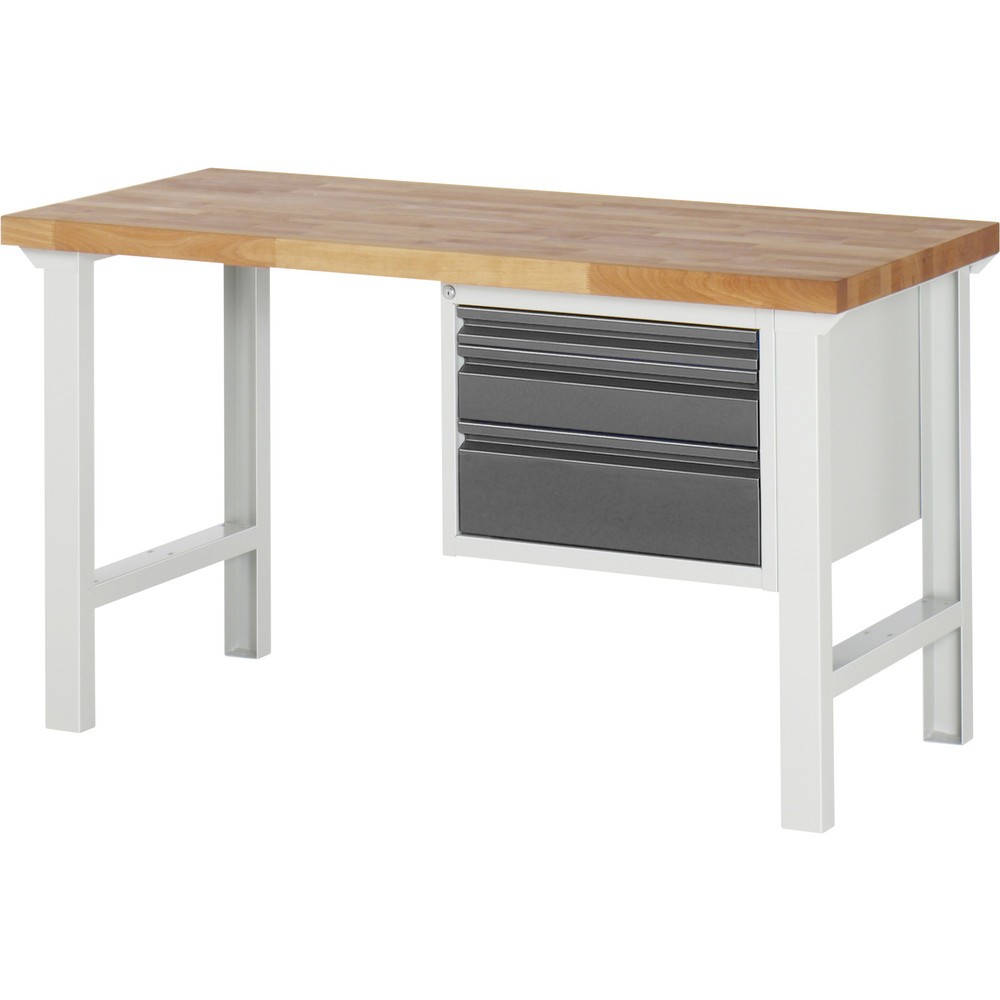 Immagine del prodotto: Banco da lavoro Steinbock®, con 3 cassetti, AxLxP 840 x 1.500 x 700 mm, RAL 7035/7016