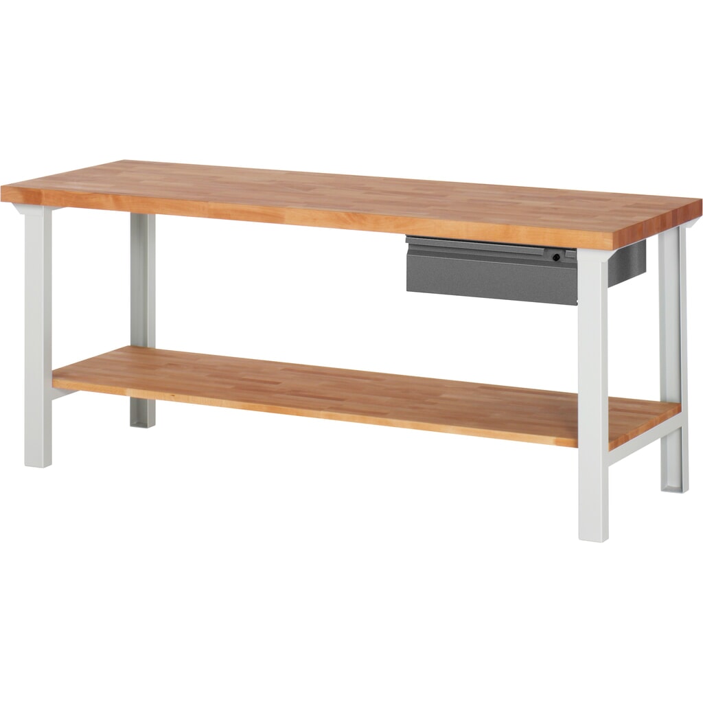 Banco da lavoro Steinbock®, con cassetti e piano di appoggio, AxLxP 840 x 2.000 x 700 mm, RAL 7035/7016 Immagine del prodotto: Banco da lavoro Steinbock®, con cassetti e piano di appoggio, AxLxP 840 x 2.000 x 700 mm, RAL 7035/7016