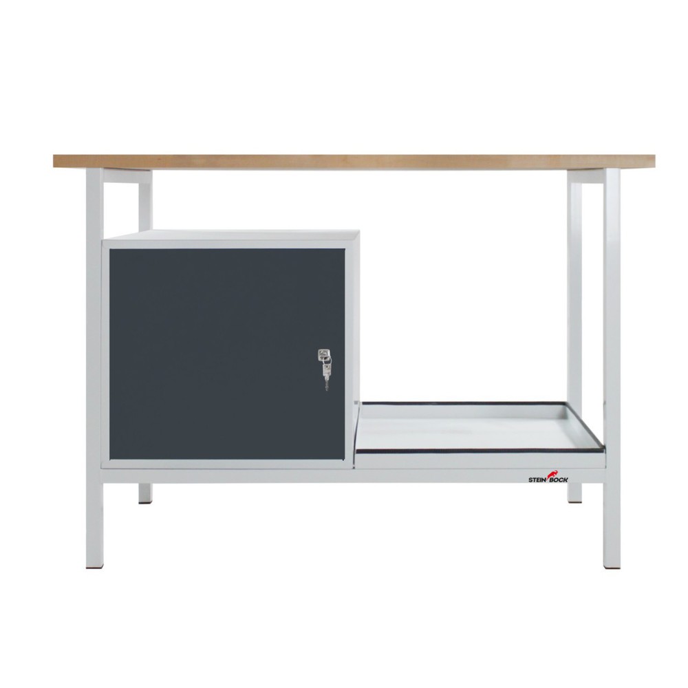 Immagine del prodotto n. 2: Banco da lavoro Steinbock® Cube, 1 anta, portata 300 kg, AxLxP 825 x 1.200 x 600 mm, RAL 7035/7016