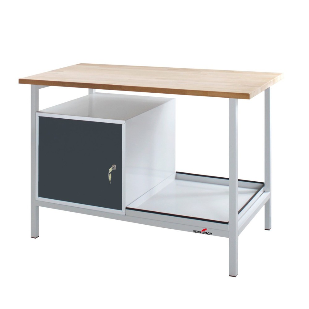 Immagine del prodotto n. 1: Banco da lavoro Steinbock® Cube, 1 anta, portata 300 kg, AxLxP 825 x 1.200 x 600 mm, RAL 7035/7016