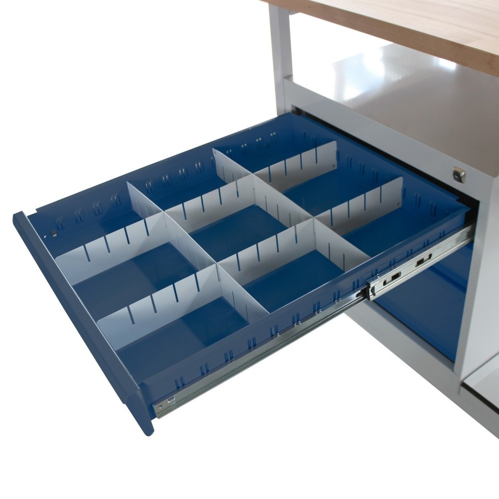 Immagine del prodotto n. 3: Banco da lavoro Steinbock® Cube, 3 cassetti, portata 300 kg, AxLxP 825 x 1.200 x 600 mm, RAL 7035/7016