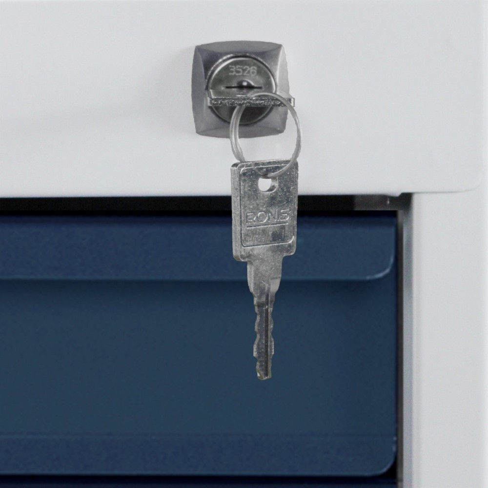 Immagine del prodotto n. 4: Banco da lavoro Steinbock® Motion, mobile, 4 cassetti, portata 500 kg, AxLxP 827 x 1.300 x 600 mm, RAL 7035/7016