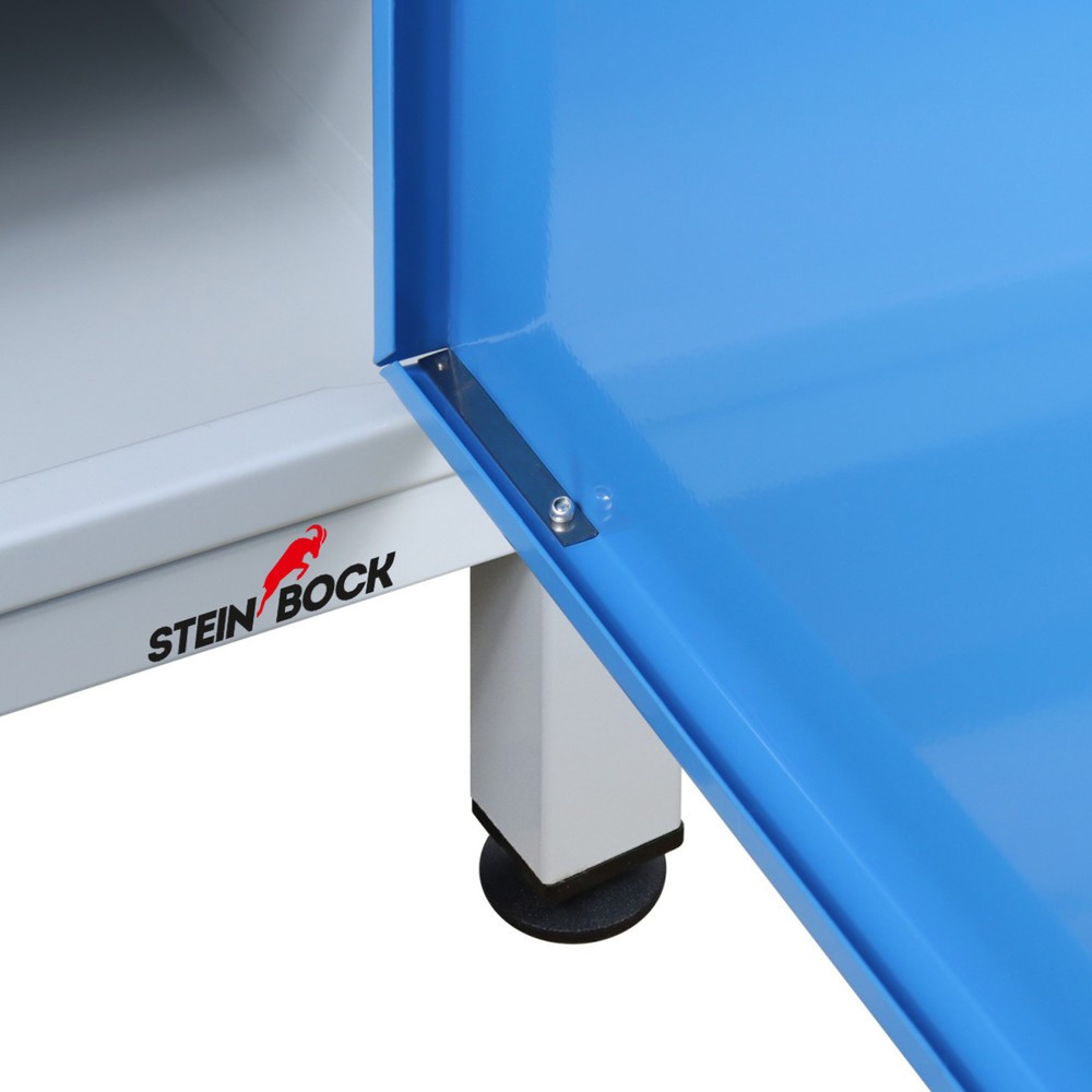 Immagine del prodotto n. 5: Banco da lavoro Steinbock® Premium, 1 ripiano, 1 anta, portata 300 kg, AxLxP 840 x 600 x 600 mm, RAL 7035/5012
