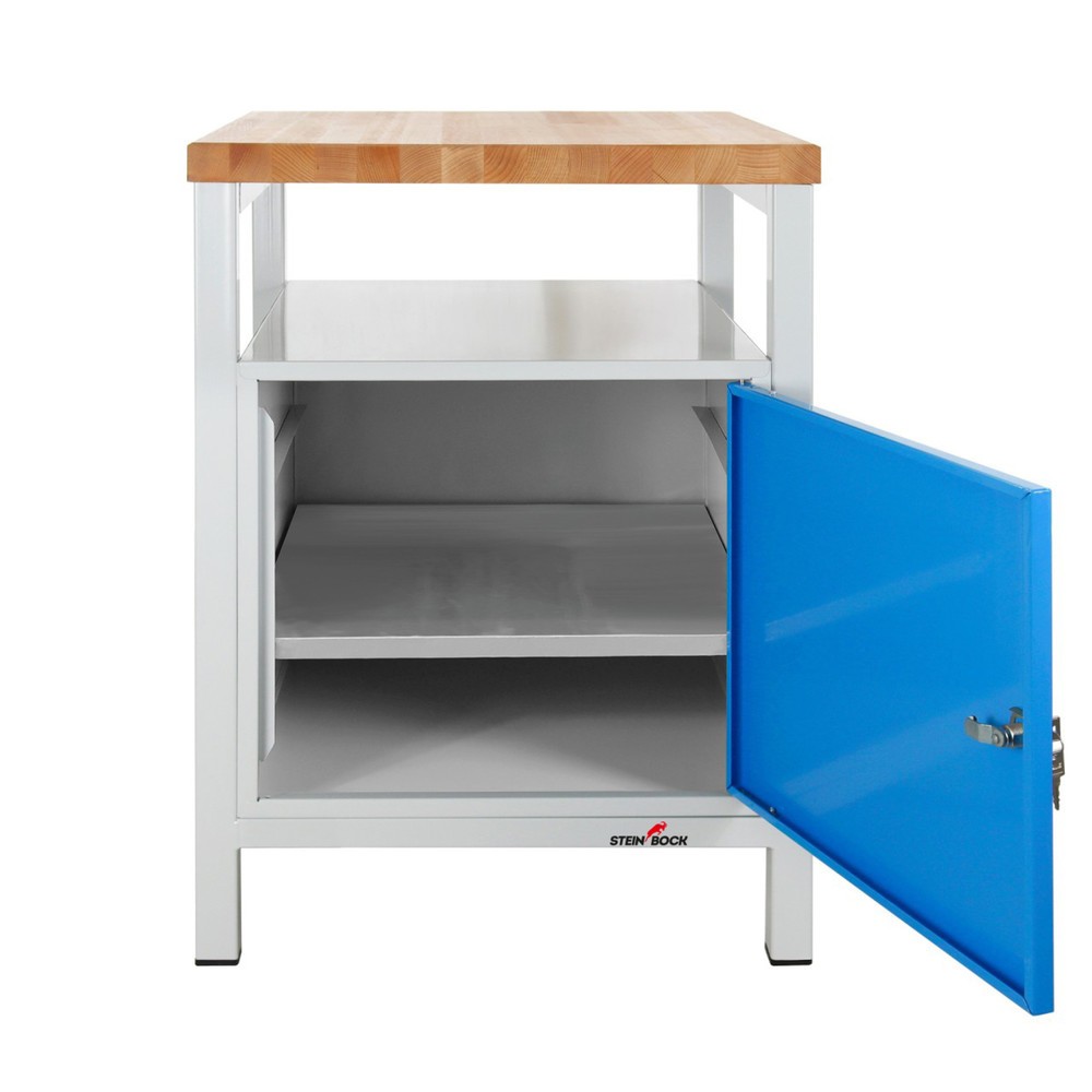 Immagine del prodotto n. 6: Banco da lavoro Steinbock® Premium, 1 ripiano, 1 anta, portata 300 kg, AxLxP 840 x 600 x 600 mm, RAL 7035/5012