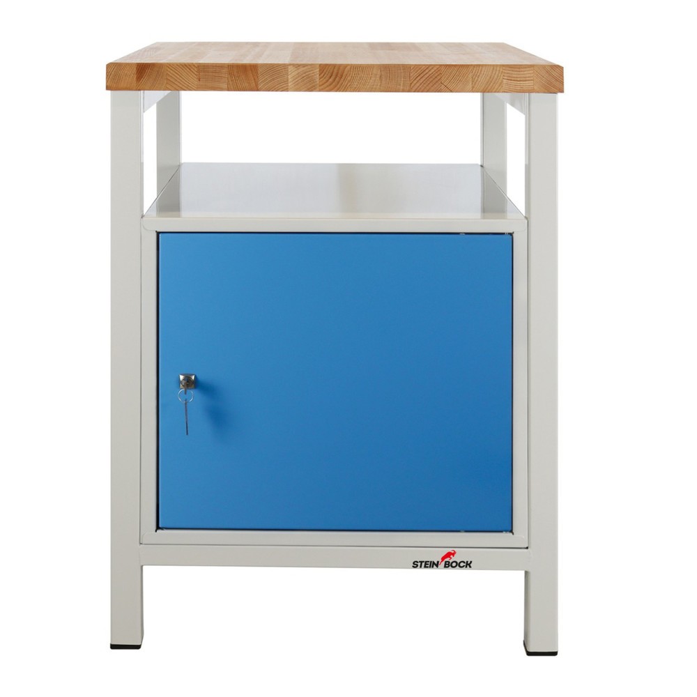 Immagine del prodotto n. 7: Banco da lavoro Steinbock® Premium, 1 ripiano, 1 anta, portata 300 kg, AxLxP 840 x 600 x 600 mm, RAL 7035/5012