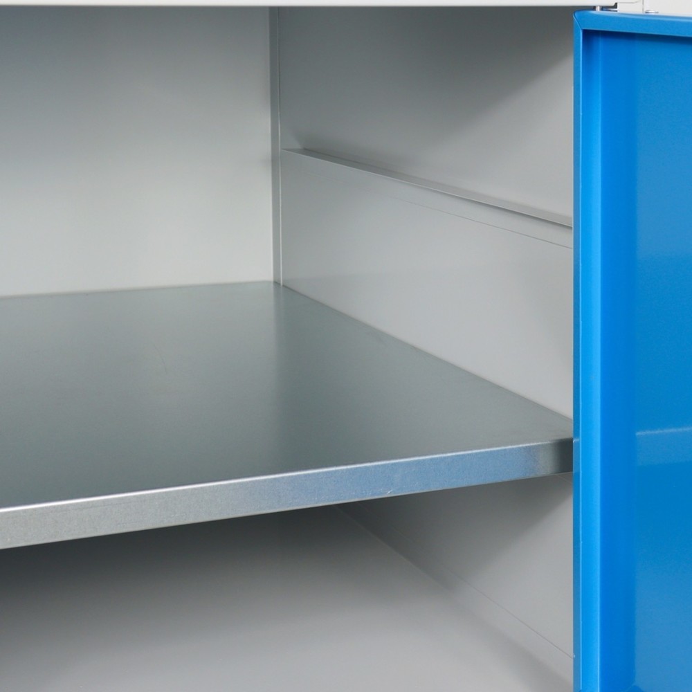 Immagine del prodotto n. 4: Banco da lavoro Steinbock® Premium, 1 scomparto per scaffali, 1 anta, portata 300 kg, AxLxP 840 x 1.200 x 600 mm, RAL 7035/5012