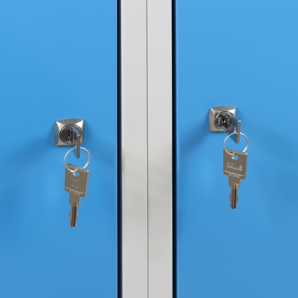 Immagine del prodotto n. 3: Banco da lavoro Steinbock® Premium, 1 ripiano, 2 ante, portata 300 kg, AxLxP 840 x 1.200 x 600 mm, RAL 7035/5012