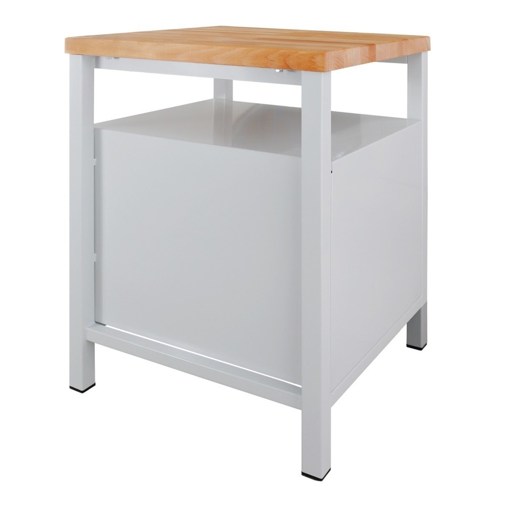 Immagine del prodotto n. 2: Banco da lavoro Steinbock® Premium, 1 ripiano, 1 anta, portata 300 kg, AxLxP 840 x 600 x 600 mm, RAL 7035/7016