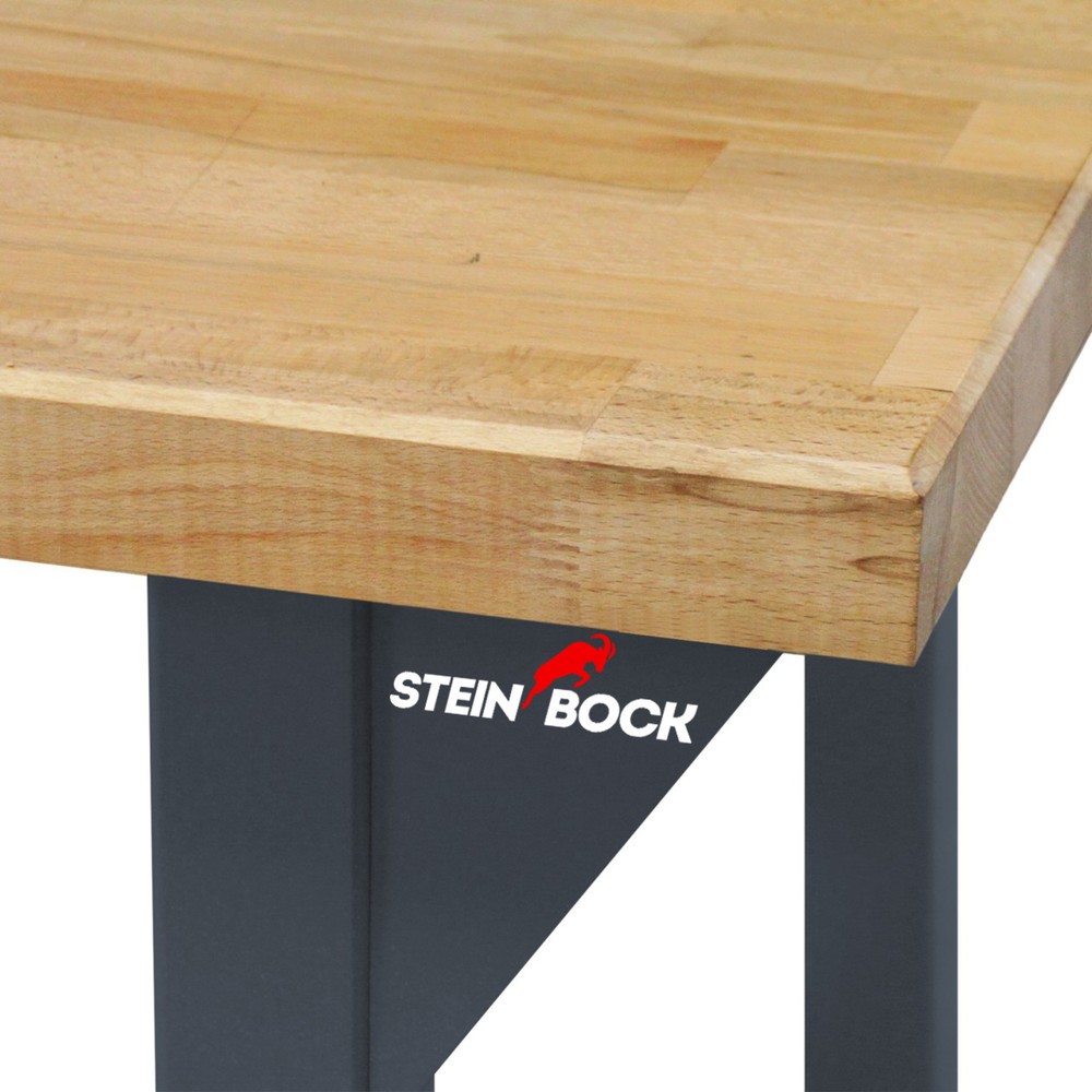 Immagine del prodotto n. 3: Banco da lavoro Steinbock® Pro, 4 cassetti, 1 ripiano, portata 500 kg, AxLxP 850 x 2.000 x 750 mm, RAL 7016