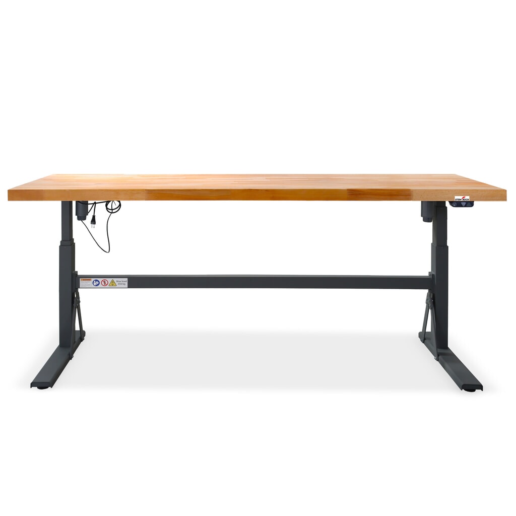 Immagine del prodotto: Banco da lavoro Steinbock® regolabile elettricamente in altezza e-Adjust, AxLxP 700-1.170 x 2.000 x 750 mm, portata 350 kg