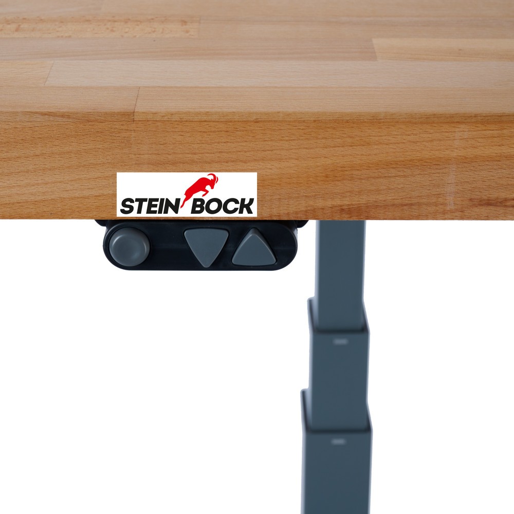 Immagine del prodotto n. 3: Banco da lavoro Steinbock® regolabile elettricamente in altezza e-Adjust, con pannello forato, AxLxP 700-1.170 x 2.000 x 750 mm, portata 350 kg