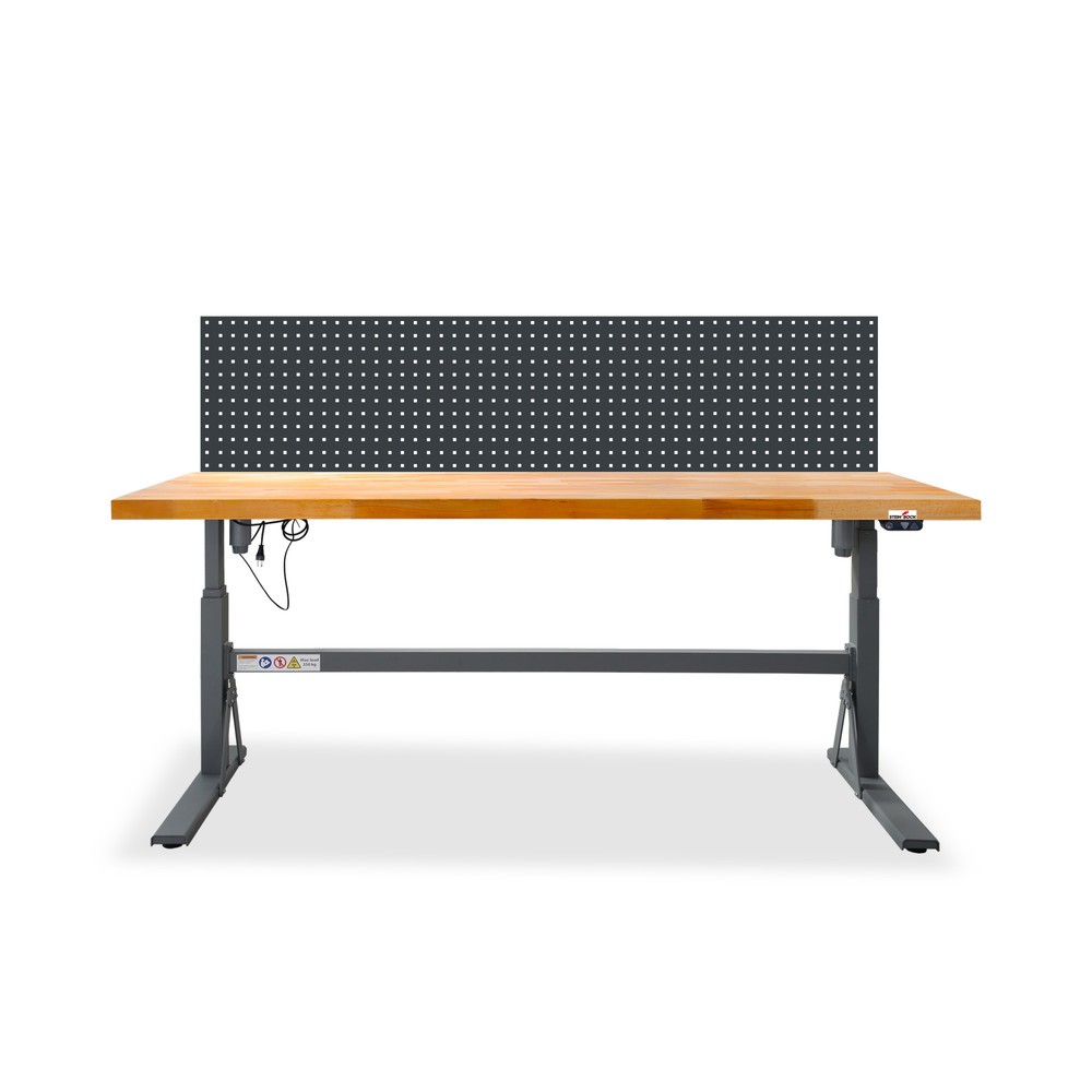 Immagine del prodotto: Banco da lavoro Steinbock® regolabile elettricamente in altezza e-Adjust, con pannello forato, AxLxP 700-1.170 x 2.000 x 750 mm, portata 350 kg