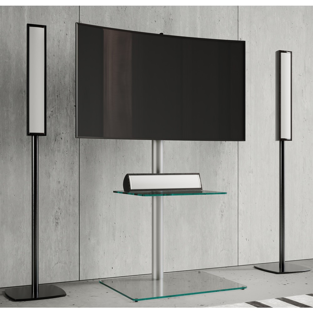 Immagine del prodotto n. 2: Base per TV Alani con ripiano intermedio, argento