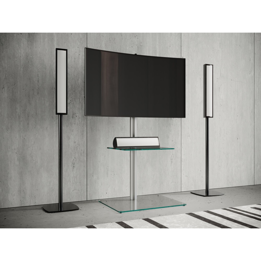 Immagine del prodotto n. 3: Base per TV Alani con ripiano intermedio, argento