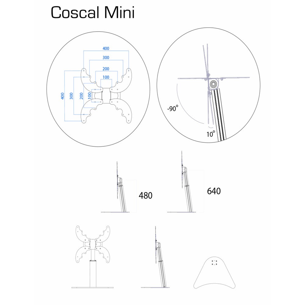 Immagine del prodotto n. 4: Base per TV Coscal Mini, argento
