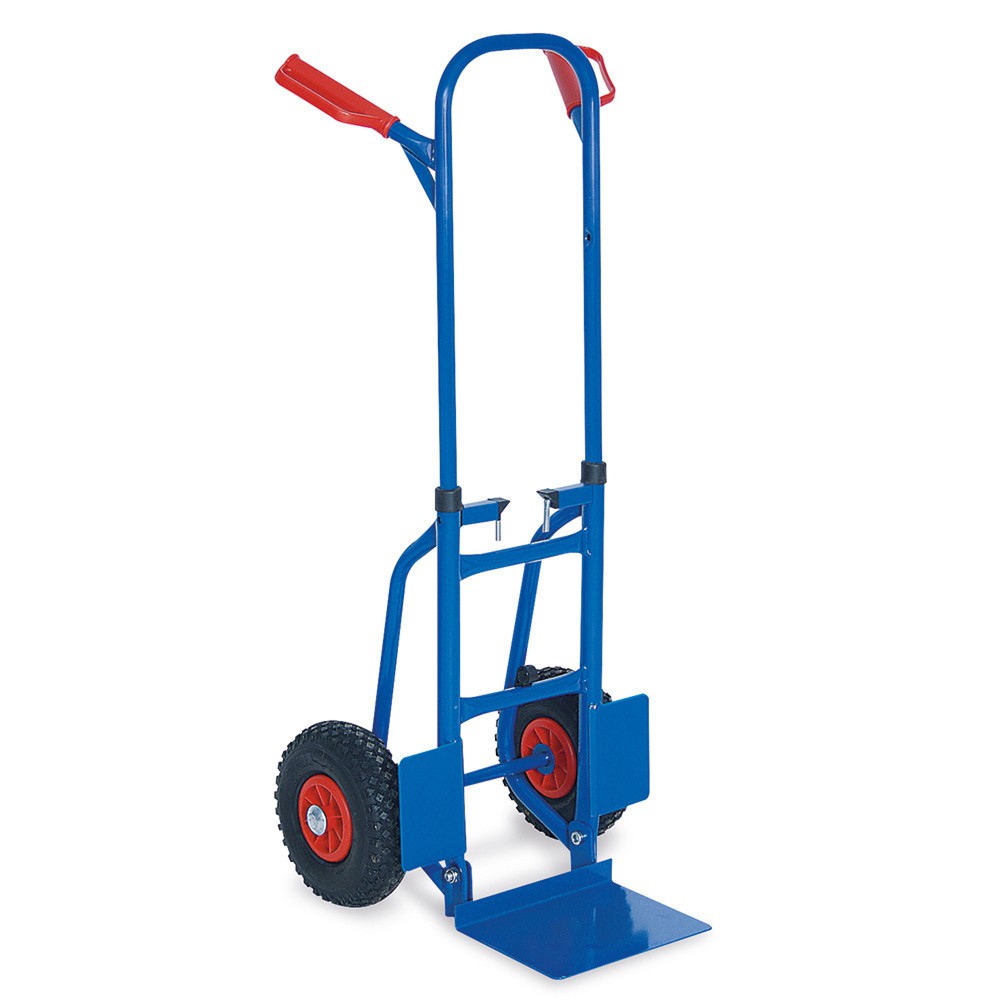 Immagine del prodotto: BASIC Carrello impilatore, pieghevole, gommatura a prova di foratura, portata 150 kg, pala LxP 270 x 200 mm