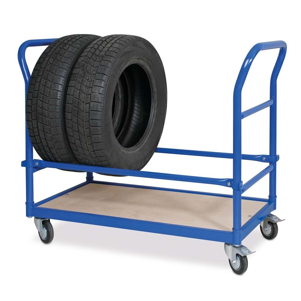 Immagine del prodotto n. 2: BASIC Carrello per pneumatici, staffa richiudibile su entrambi i lati, larghezza vano 940 mm, portata 100 kg