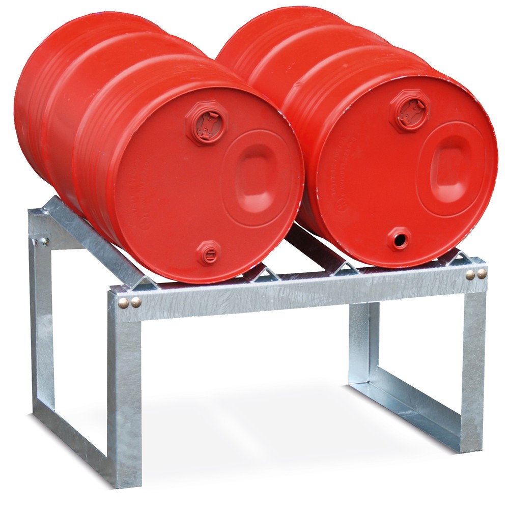 Immagine del prodotto n. 2: Bauer® Cavalletto per fusti con piano di appoggio angolare, 2x 60 litri