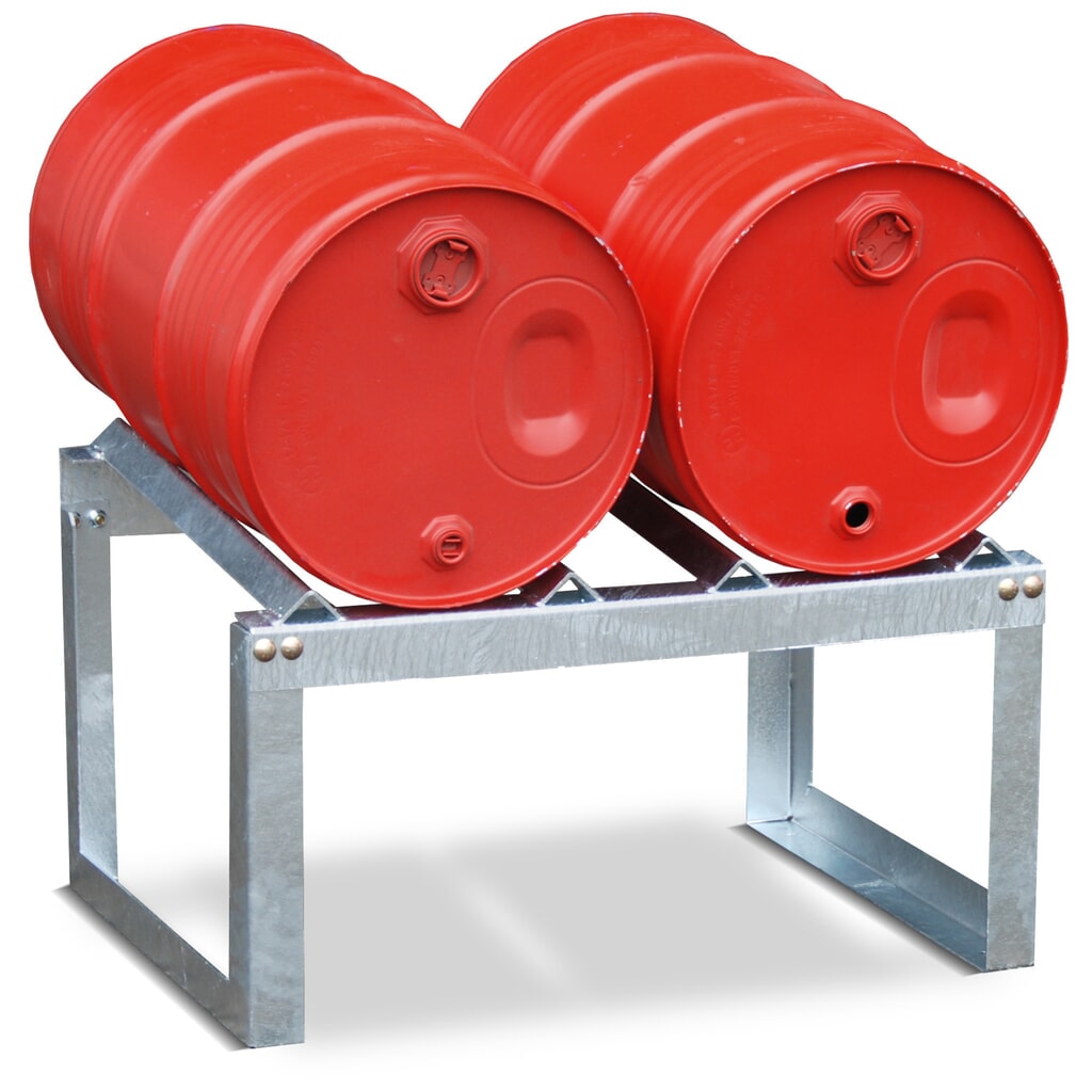 Bauer® Cavalletto per fusti con piano di appoggio angolare, 2x 60 litri Immagine del prodotto n. 2: Bauer® Cavalletto per fusti con piano di appoggio angolare, 2x 60 litri