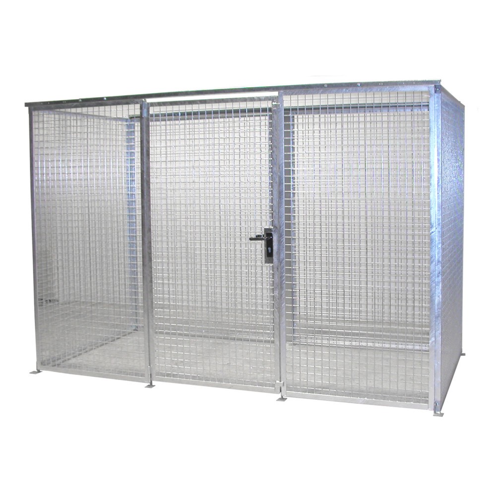 Immagine del prodotto: Bauer® Contenitore di stoccaggio bombole gas TRGS 510 senza tettuccio, 1 sportello, 78 bombole