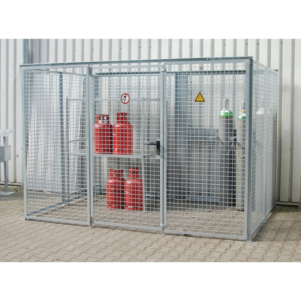 Immagine del prodotto: Contenitore di stoccaggio bombole gas Bauer® TRGS 510 senza tettuccio, 1 sportello, 104 bombole