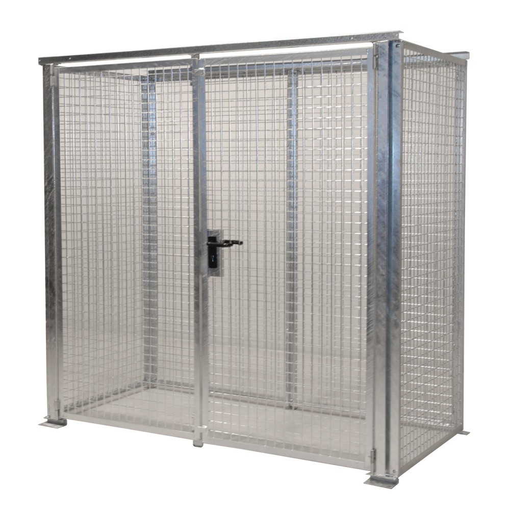 Immagine del prodotto: Bauer® Contenitore di stoccaggio bombole gas TRGS 510 senza tettuccio, doppio sportello basculante, 32 bombole