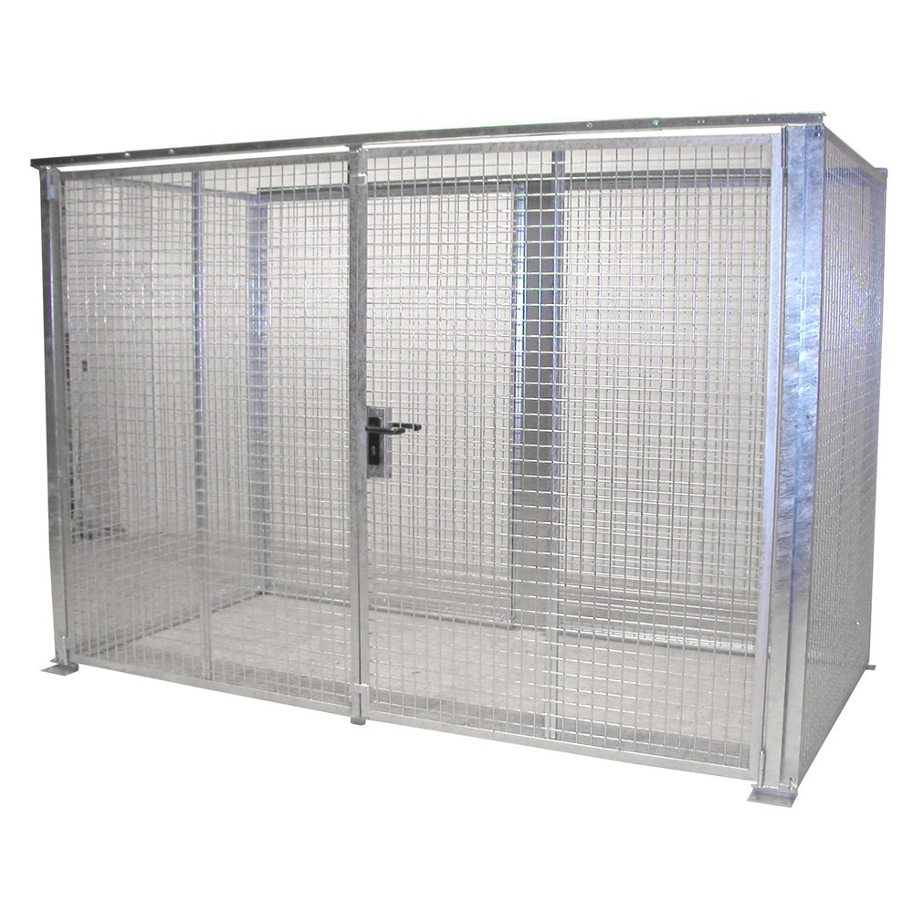 Immagine del prodotto: Bauer® Contenitore di stoccaggio bombole gas TRGS 510 senza tettuccio, doppio sportello basculante, 78 bombole
