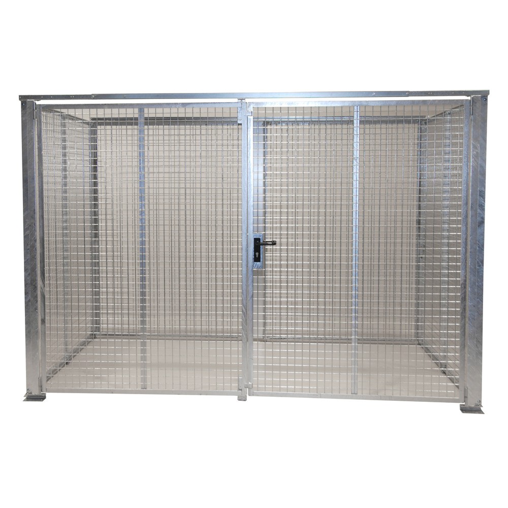 Immagine del prodotto: Bauer® Contenitore di stoccaggio bombole di gas TRGS 510 senza tettuccio, doppio sportello basculante, 104 bombole