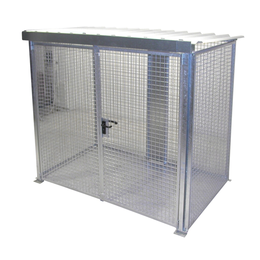 Bauer® Contenitore bombole gas con tetto, doppio sportello basculante, 60 bombole Immagine del prodotto: Bauer® Contenitore bombole gas con tetto, doppio sportello basculante, 60 bombole