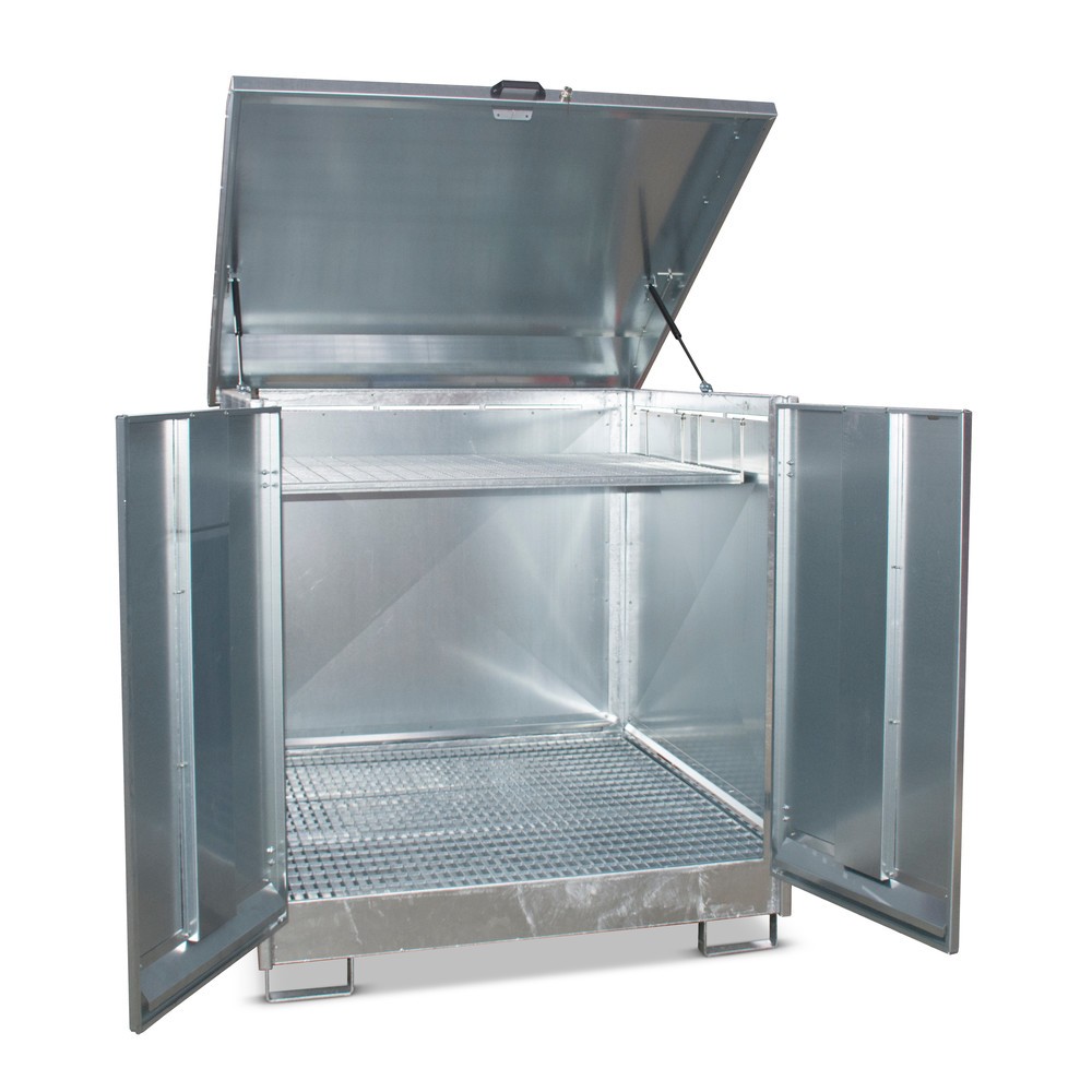 Immagine del prodotto n. 2: Bauer® Deposito di sostanze pericolose GD-N, incl. vasca di raccolta per 4x 200 l, AxLxP 1.550 x 1.440 x 1.500 mm