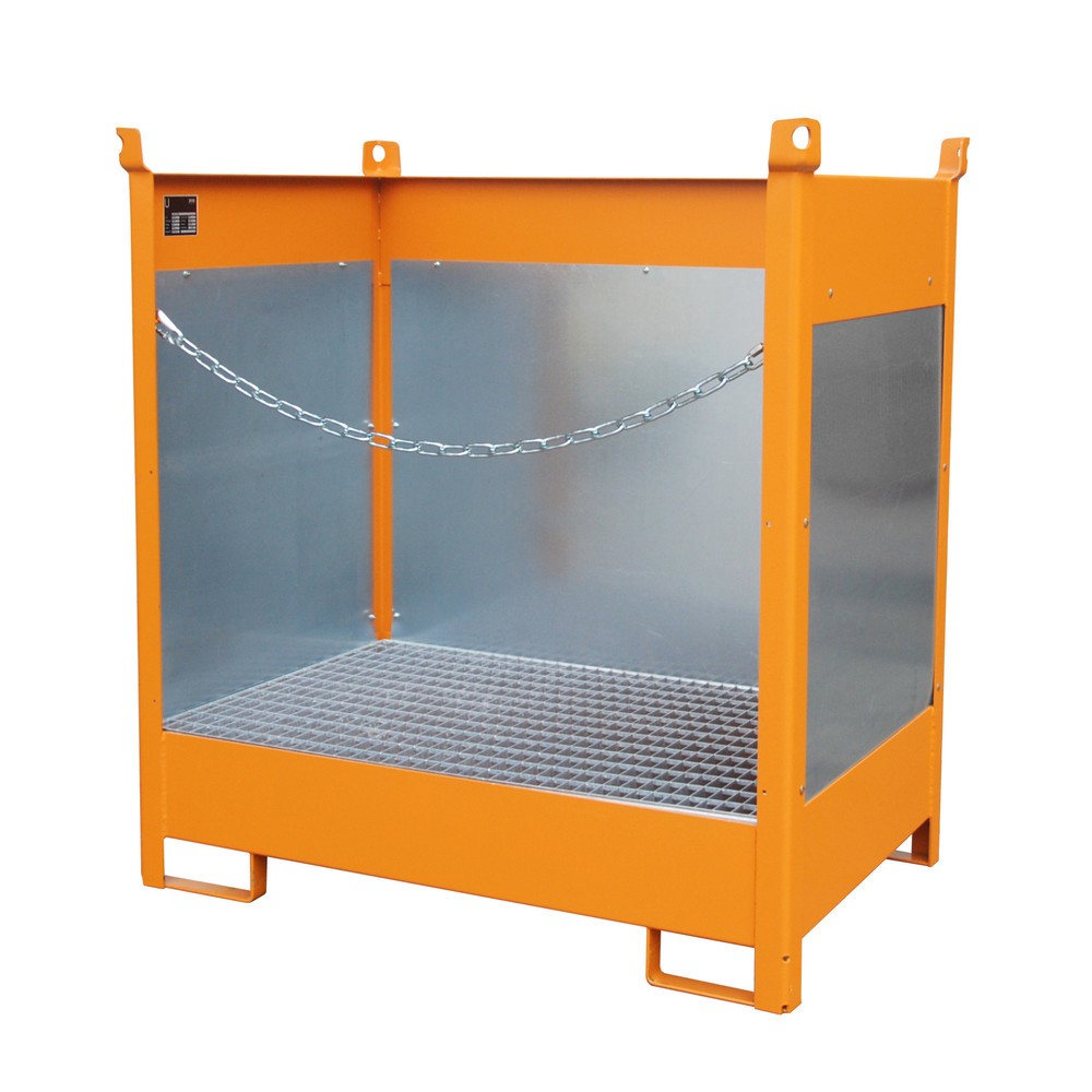 Immagine del prodotto n. 1: Bauer® Pallet per magazzino/trasporto su vasca di raccolta, AxLxP 1.495 x 1.410 x 920 mm, chiusa, arancio giallastro