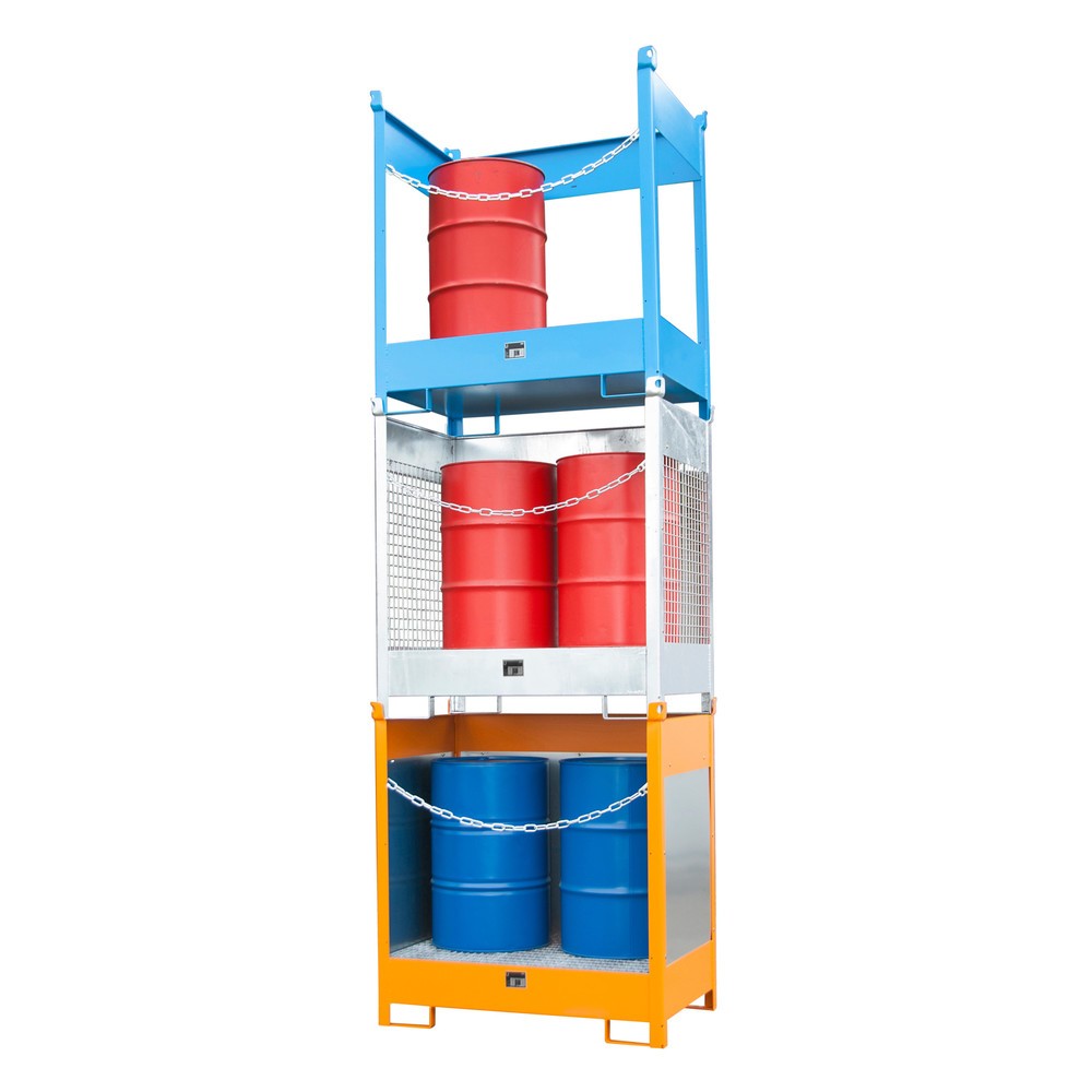 Immagine del prodotto n. 2: Bauer® Pallet per magazzino/trasporto su vasca di raccolta, AxLxP 1.495 x 1.410 x 920 mm, chiusa, arancio giallastro