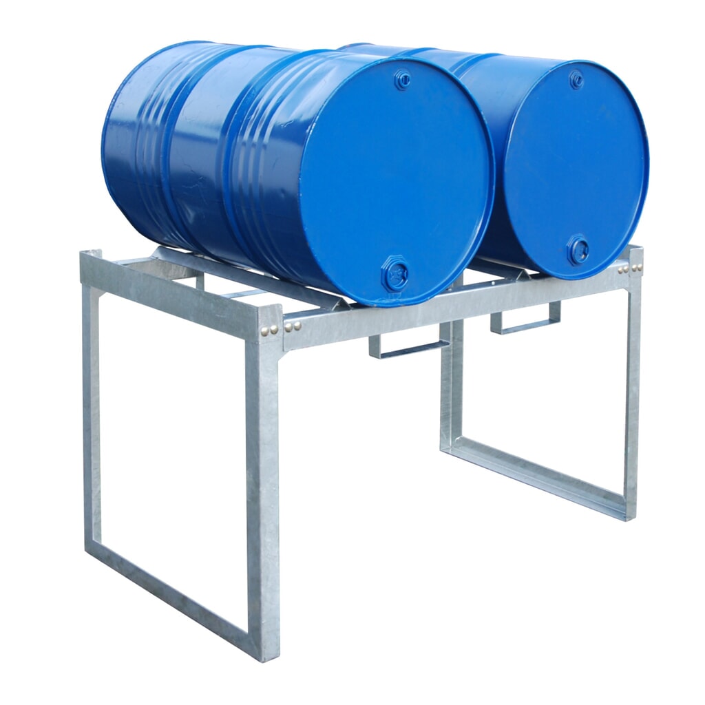 Bauer® Sistema di scaffalatura per fusti modulare, AxLxP 780 x 1.310 x 800 mm, per 2 fusti da 200 l Immagine del prodotto n. 2: Bauer® Sistema di scaffalatura per fusti modulare, AxLxP 780 x 1.310 x 800 mm, per 2 fusti da 200 l