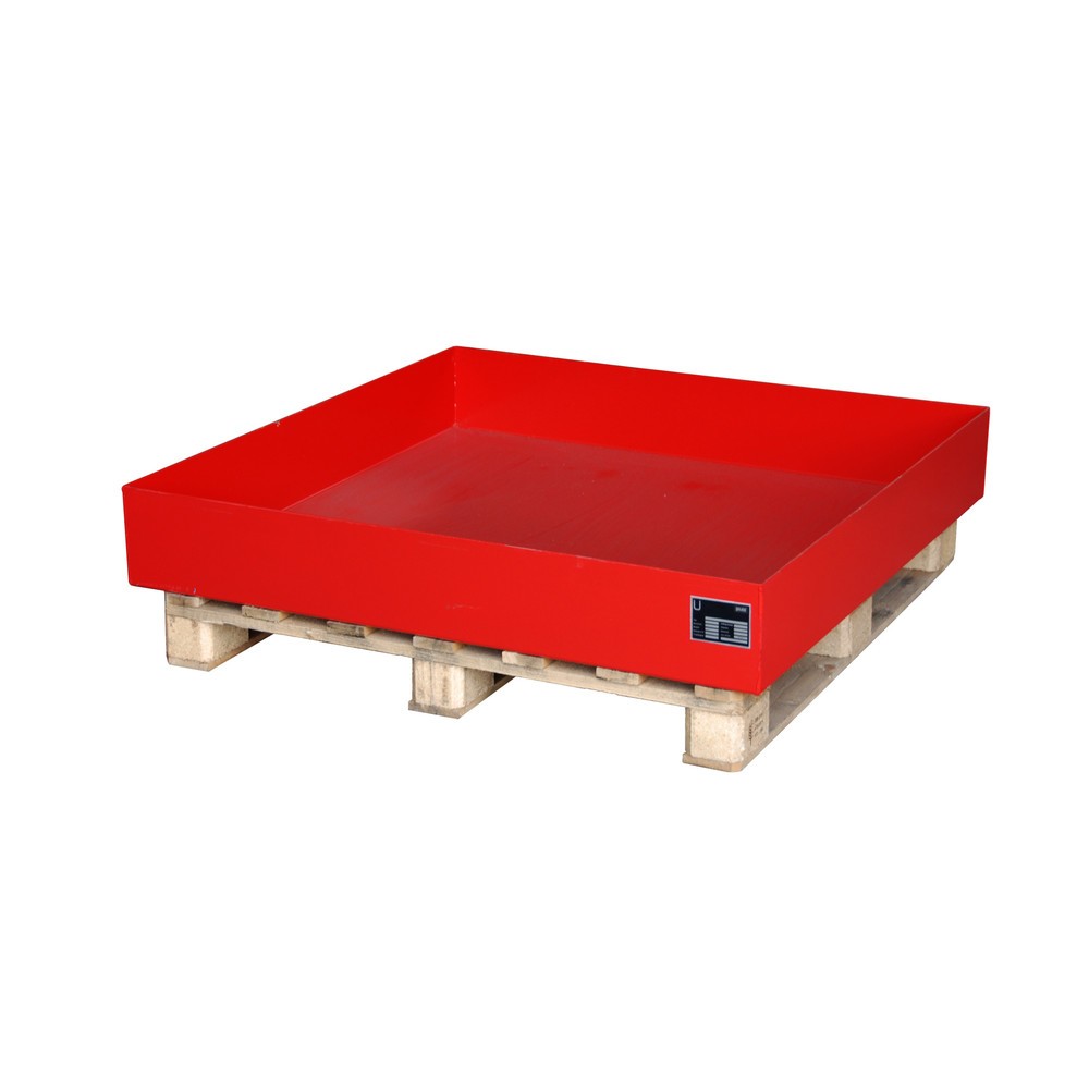 Immagine del prodotto: Bauer® Vasca di deposito pallet, AxLxP 185 x 1.200 x 1.200 mm, senza griglia, rosso fuoco