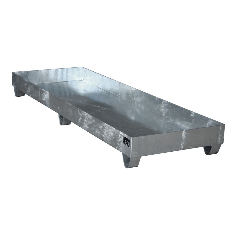 Immagine del prodotto: Bauer® Vasca di raccolta in acciaio, AxLxP 250 x 800 x 2.400 mm, senza griglia, 4x 200 l, zincata a caldo