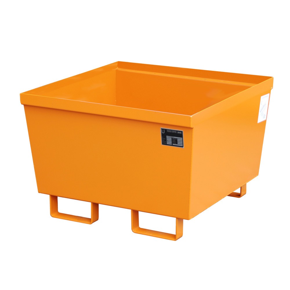 Immagine del prodotto: Bauer® Vasca di raccolta in acciaio, AxLxP 545 x 800 x 800 mm, senza griglia, arancio giallastro