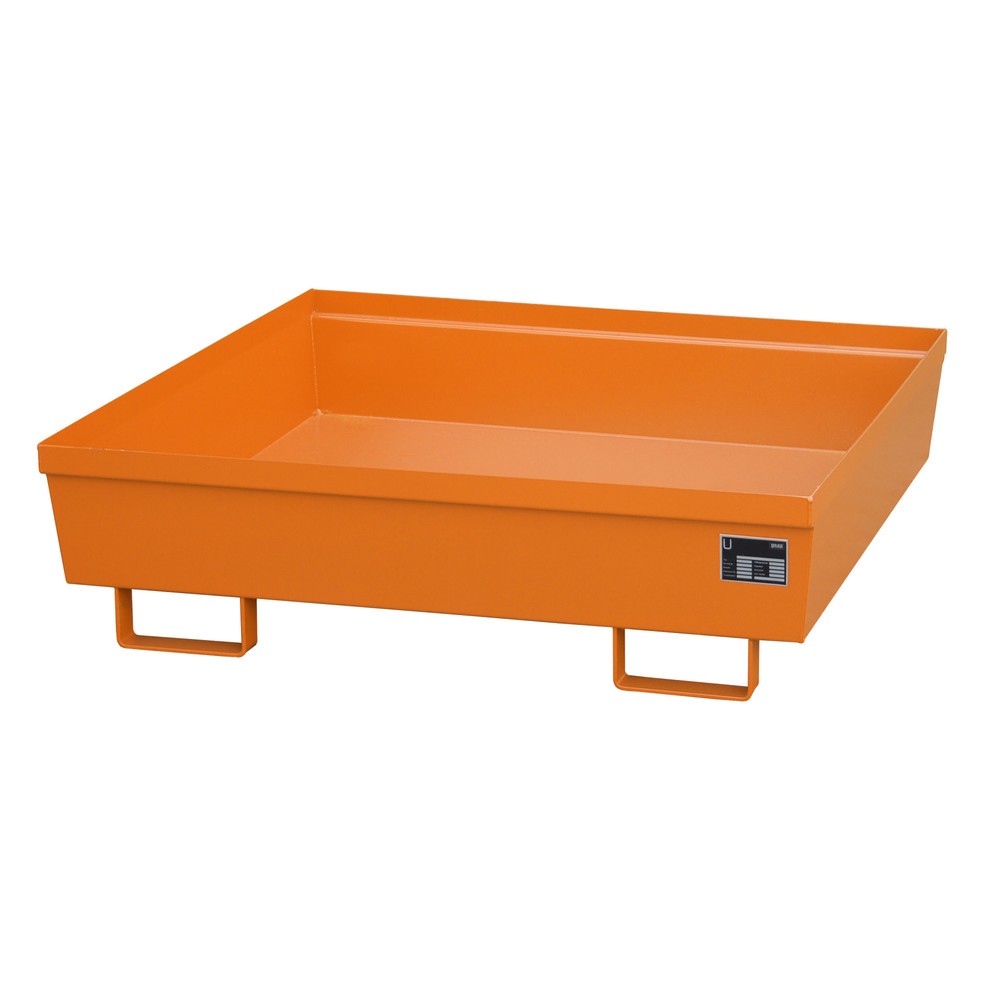 Immagine del prodotto n. 2: Bauer® Vasca di raccolta in acciaio, AxLxP 335 x 1.200 x 1.200 mm, senza griglia, arancio giallastro