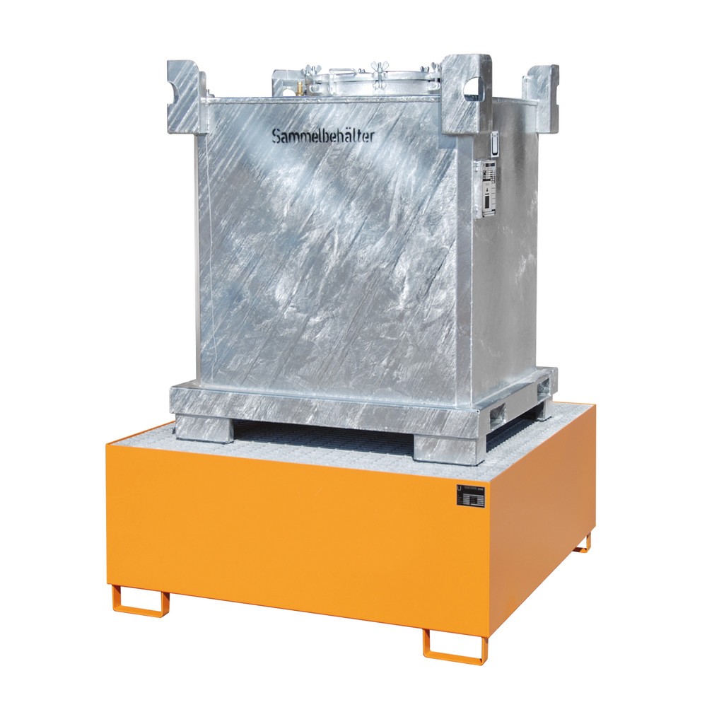Immagine del prodotto n. 1: Bauer® Vasca di raccolta in acciaio per 1x KTC/IBC, arancio giallastro