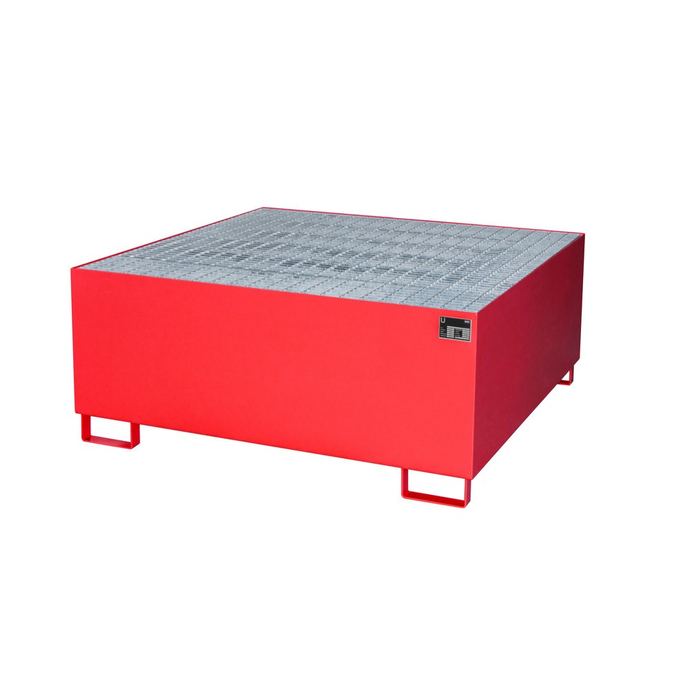 Immagine del prodotto n. 2: Bauer® Vasca di raccolta in acciaio per 1x KTC/IBC, rosso fuoco