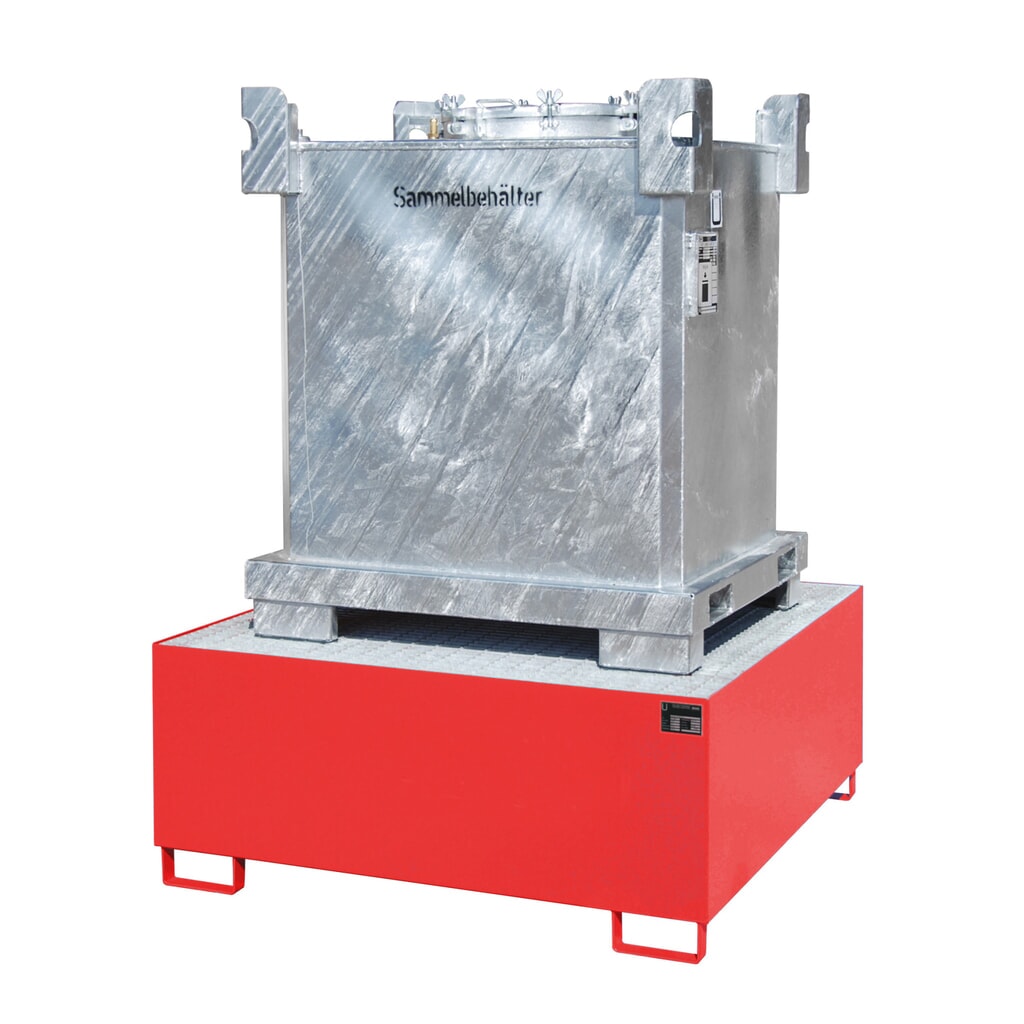 Immagine del prodotto: Bauer® vasca di raccolta in acciaio per 1x KTC/IBC, rosso fuoco