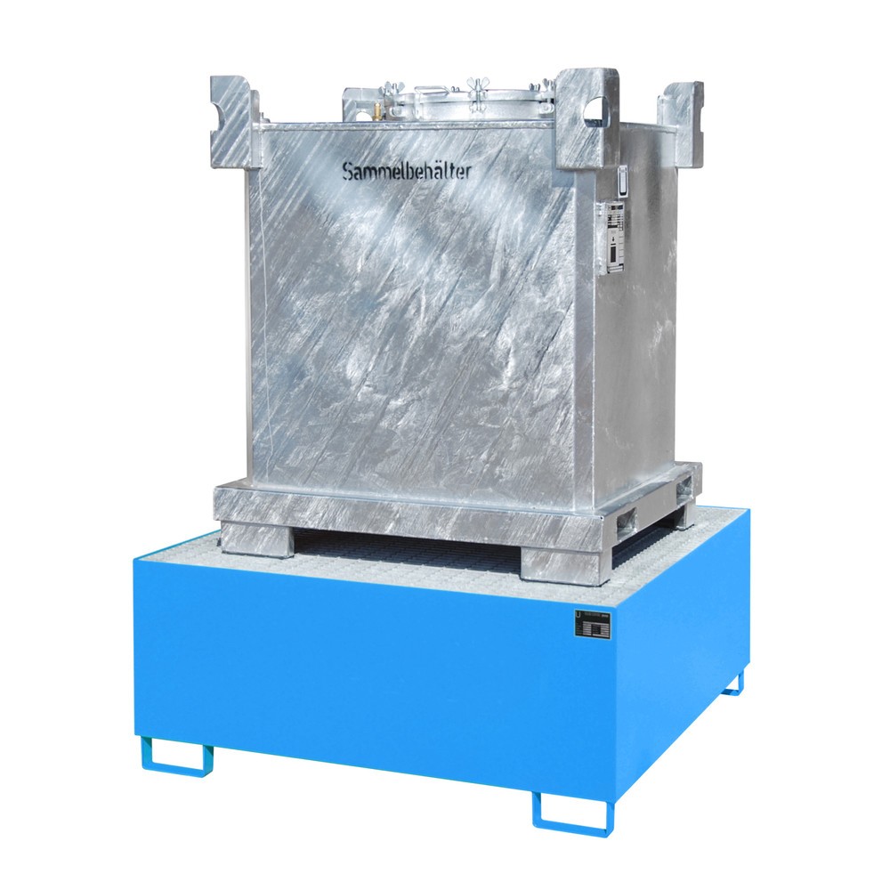 Immagine del prodotto n. 2: Bauer® Vasca di raccolta in acciaio per 1x KTC/IBC, azzurro
