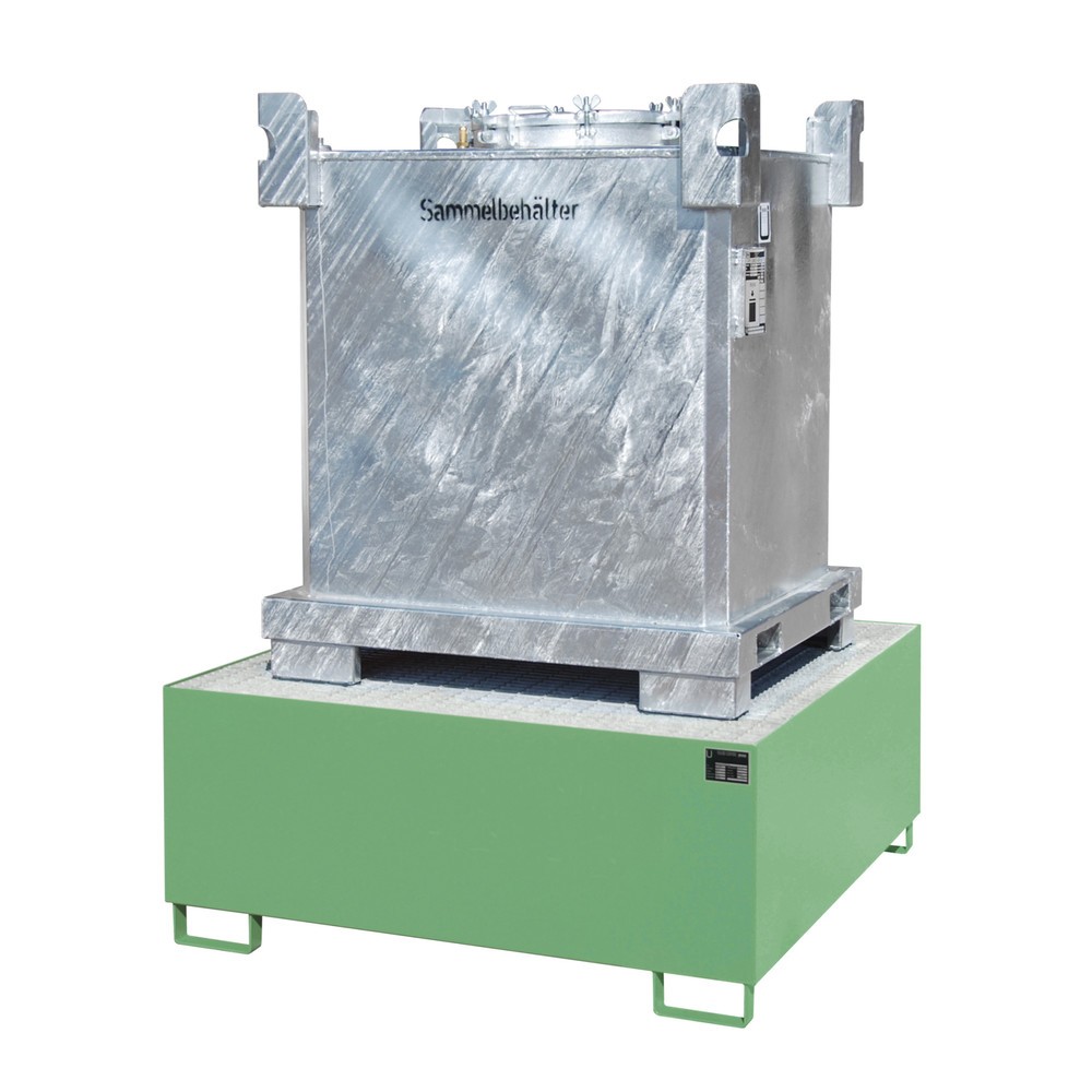 Immagine del prodotto n. 1: Bauer® Vasca di raccolta in acciaio per 1x KTC/IBC, verde reseda