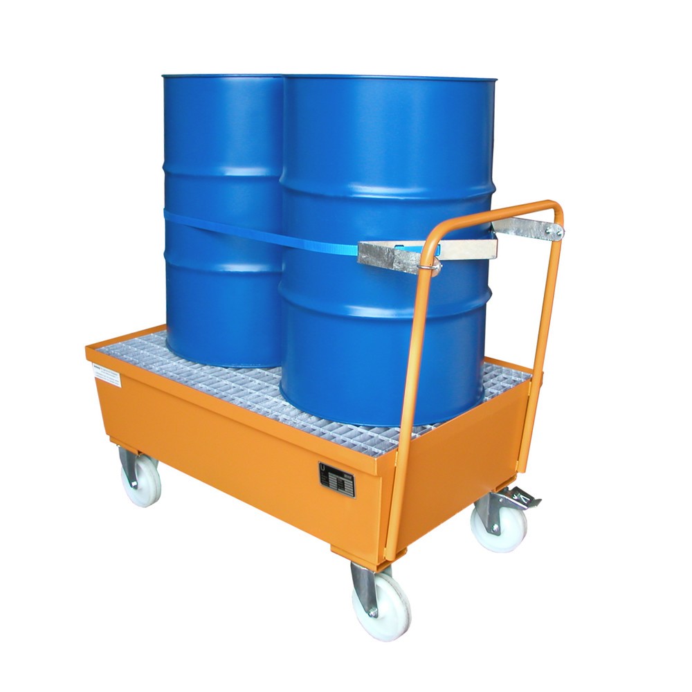 Immagine del prodotto n. 2: Bauer® Vasca di raccolta, mobile, 2x 200 l, verticale, volume di raccolta 225 l, arancio giallastro