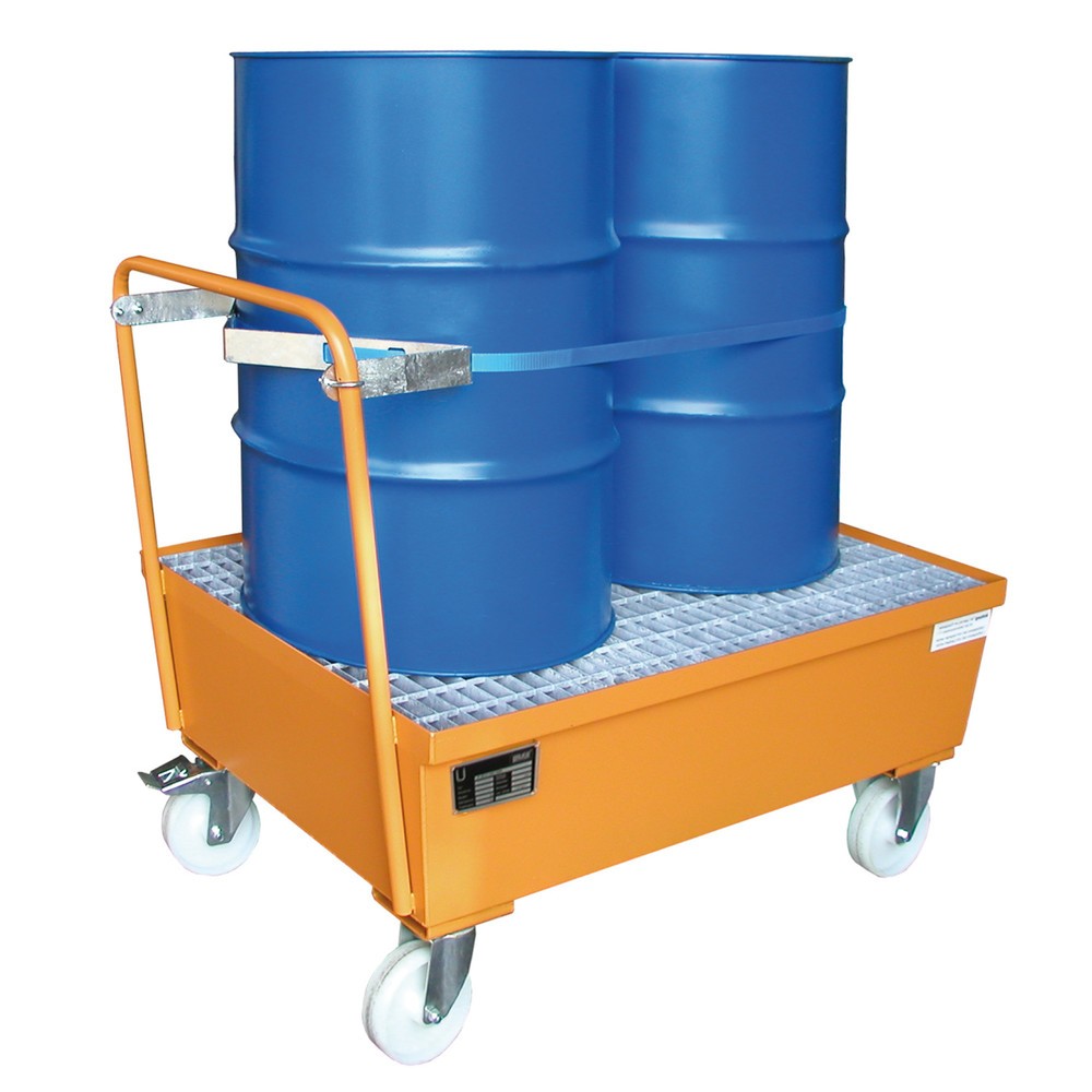 Immagine del prodotto n. 3: Bauer® Vasca di raccolta, mobile, 2x 200 l, verticale, volume di raccolta 225 l, arancio giallastro
